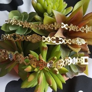 Gold plated bracelet trio